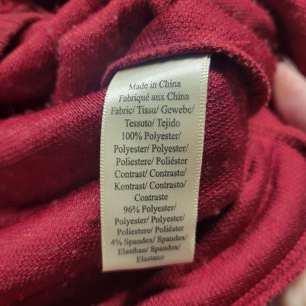 Porridge Anthropologie Burgundy Faux Shearling Mock Neck Pullover Sweater M - Picture 7 of 10